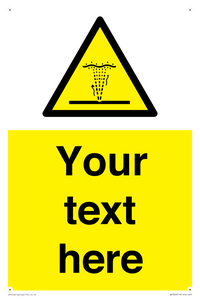 Custom warning geyser water jet